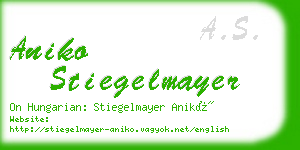 aniko stiegelmayer business card